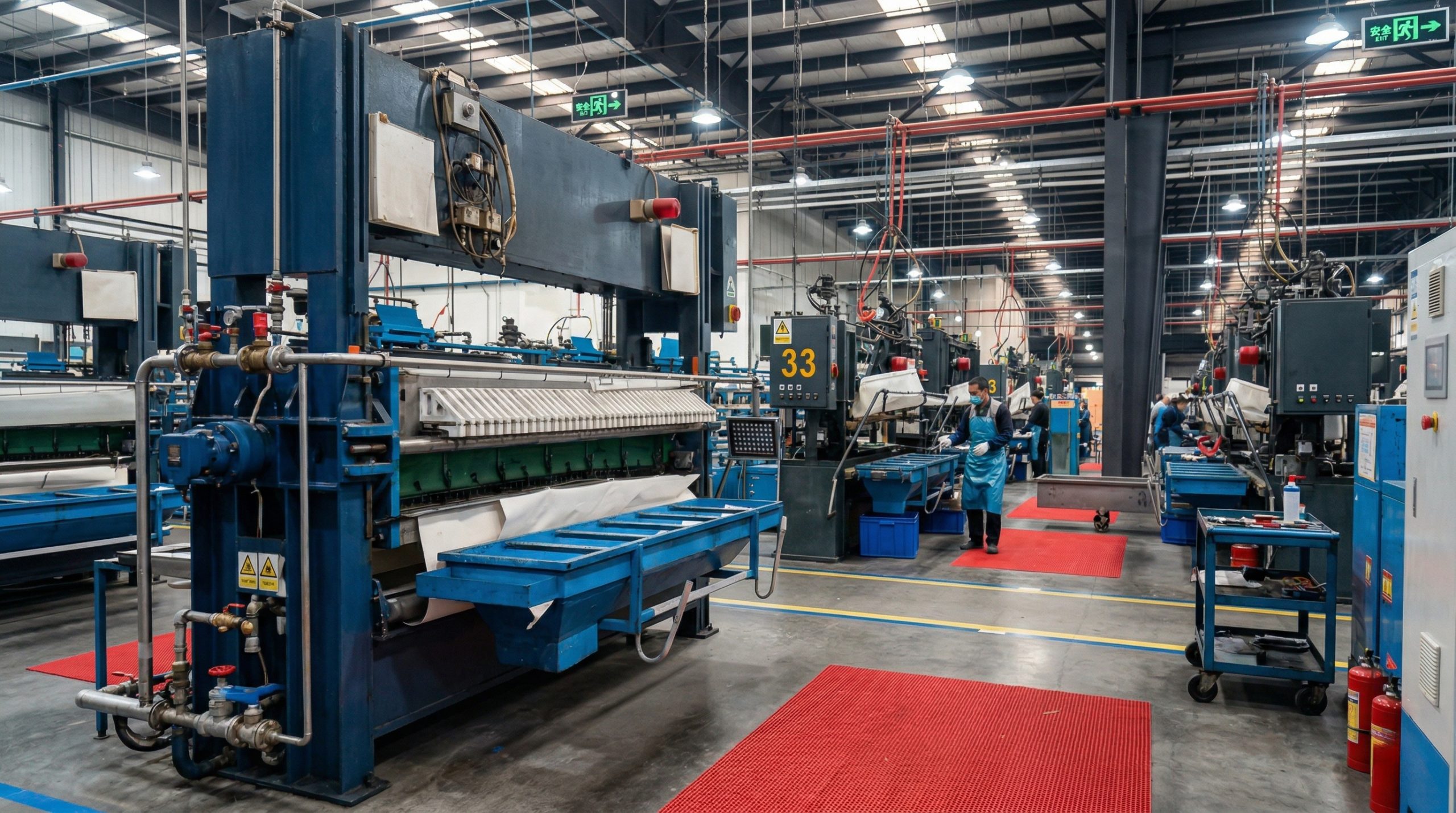 Premium snowboards and compatible bindings on a production floor, showcasing consistent manufacturing quality and a cohesive setup.